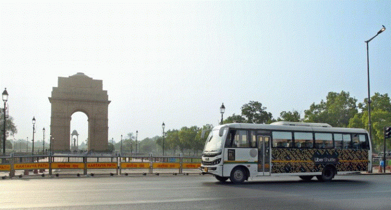 Premium bus services in Delhi by Uber and Aaveg